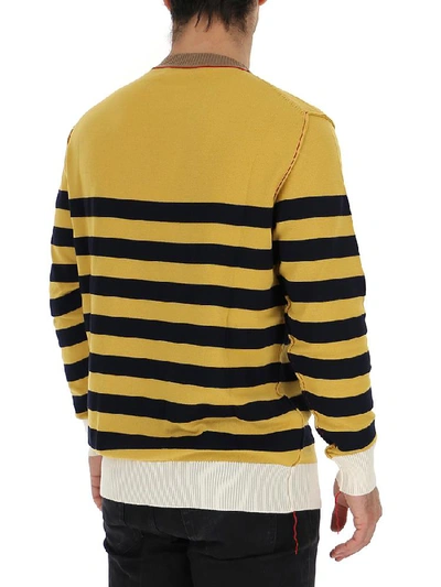 Shop Marni Striped Crewneck Sweater In Multi