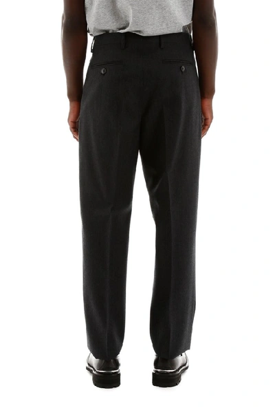 Shop Valentino Pleated Tailored Trousers In Grey