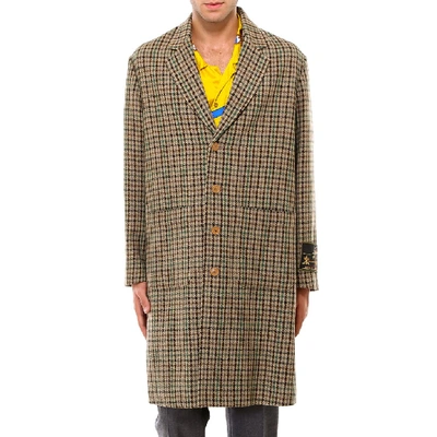 Shop Gucci Single Breasted Houndstooth Coat In Multi