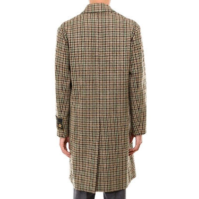Shop Gucci Single Breasted Houndstooth Coat In Multi