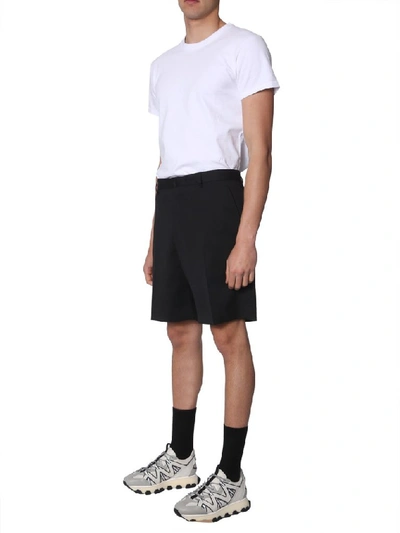 Shop Lanvin Knee Length Shorts In Black