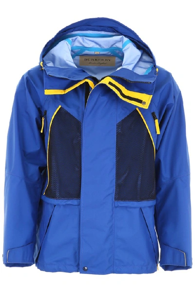 Shop Burberry Litchfield Parka Jacket In Blue