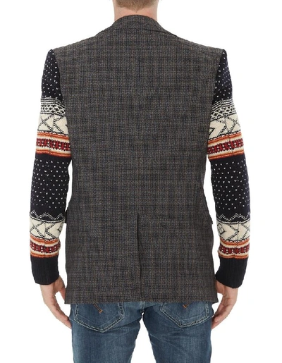 Shop Junya Watanabe Comme Des Garçons Contrast Sleeves Blazer In Multi