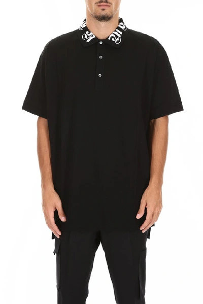 Shop Alexander Mcqueen Embroidered Logo Polo Shirt In Black