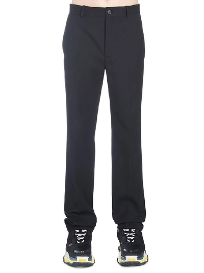 Shop Balenciaga Tailored Slim Fit Pant In Black