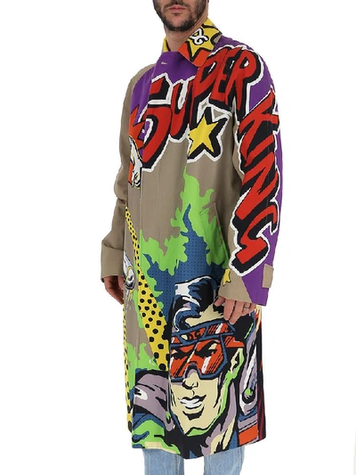 Shop Dolce & Gabbana Printed Trench Coat In Super F. Sabbia