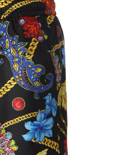 Shop Versace Printed Tailored Shorts In Multi