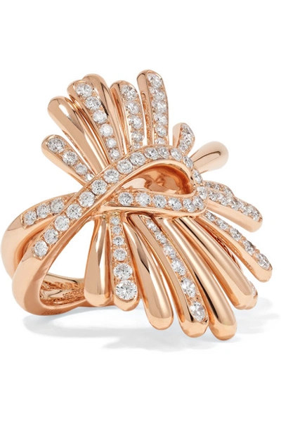 Shop De Grisogono Raggiante 18-karat Rose Gold Diamond Ring