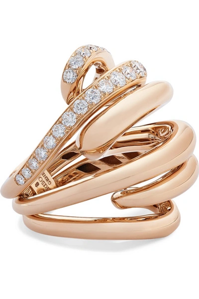 Shop De Grisogono Vortice 18-karat Rose Gold Diamond Ring