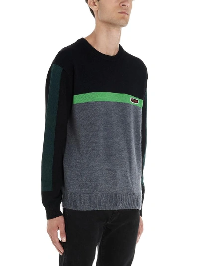 Shop Kenzo Logo Patch Colour Block Panel Pullover In Multi