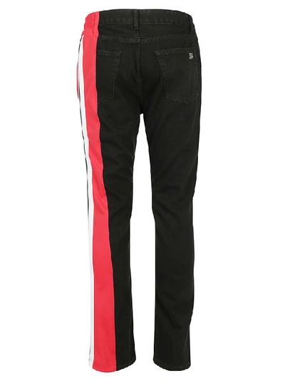 Shop Palm Angels Contrast Logo Jeans In Multi