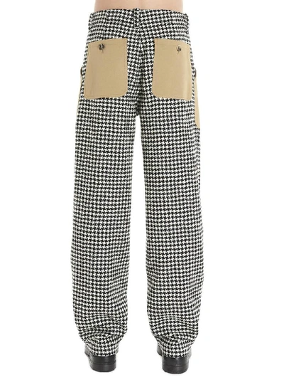 Shop Loewe Houndstooth Print Patch Pocket Trousers In Multi