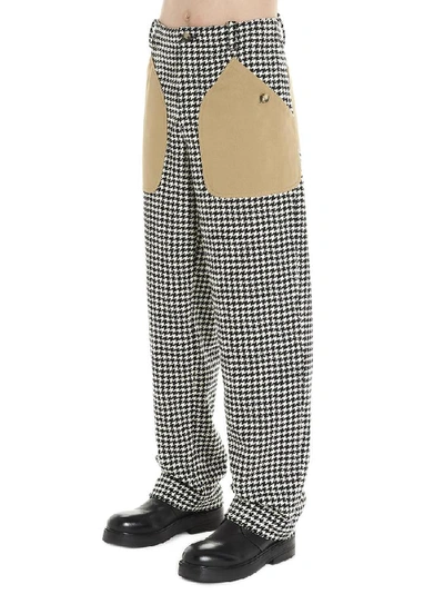 Shop Loewe Houndstooth Print Patch Pocket Trousers In Multi