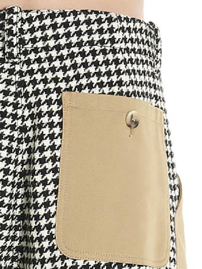 Shop Loewe Houndstooth Print Patch Pocket Trousers In Multi