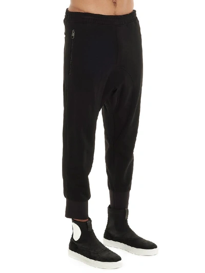 Shop Neil Barrett Drop Crotch Track Pants In Black