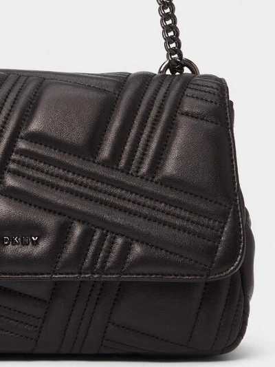 Shop Donna Karan Allen Leather Shoulder Bag In Dune