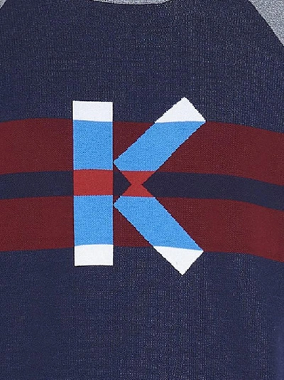 Shop Kenzo Graphic K Crewneck Jumper In Blue
