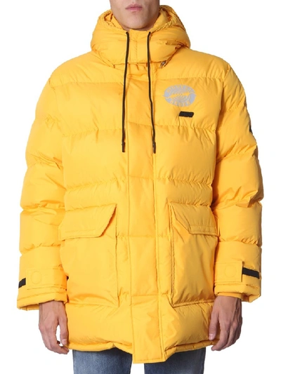 Shop Mcq By Alexander Mcqueen Mcq Alexander Mcqueen Hooded Puffer Jacket In Yellow