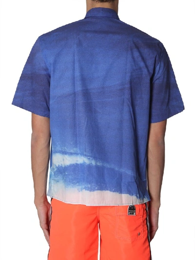 Shop Msgm Shark Print Shirt In Multicolour