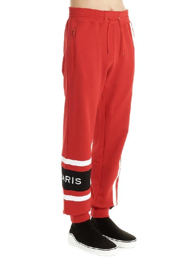 Shop Givenchy Logo Side Stripe Track Pants In Red