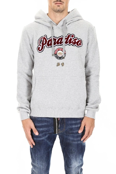 Shop Dolce & Gabbana Paradiso Hoodie In Grey