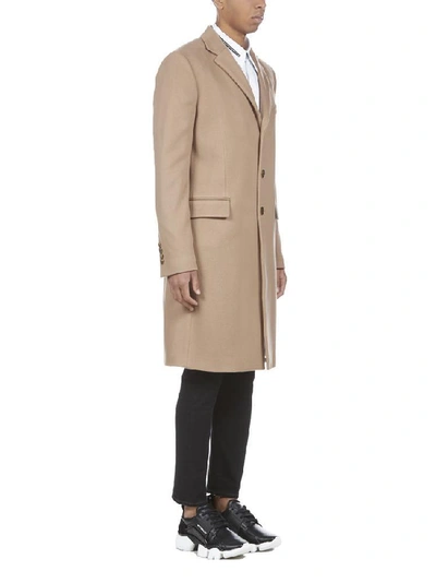 Shop Givenchy Straight Coat In Beige