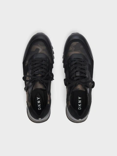 Shop Donna Karan Dkny Men's Kendrick Camo Sneaker - In Black/army Camo