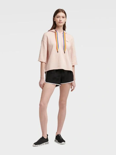 Shop Donna Karan Pride Logo Hoodie In Parfait