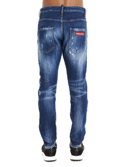 Shop Dsquared2 Distressed Jeans In Blue