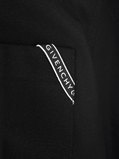 Shop Givenchy Logo Trim Shirt In Black