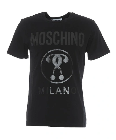Shop Moschino Logo Print T In Black