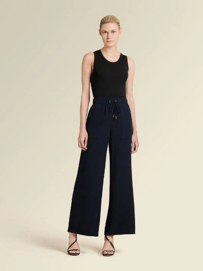 Shop Donna Karan Women's Wide-leg Drawstring Pant - In Indigo