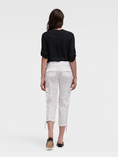 Shop Donna Karan Dkny Women's Cropped Cargo Pant - In White