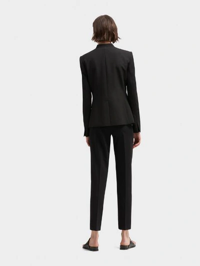 Shop Donna Karan Dkny Women's Collarless Single-button Blazer - In Black