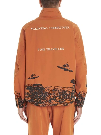 Shop Undercover Valentino X  Graphic Printed Windbreaker In Orange