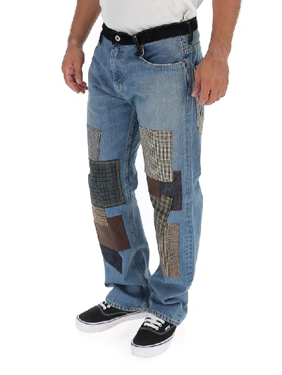 Shop Junya Watanabe Patchwork Jeans In Blue