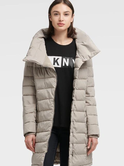 Donna karan shop asymmetrical down coat