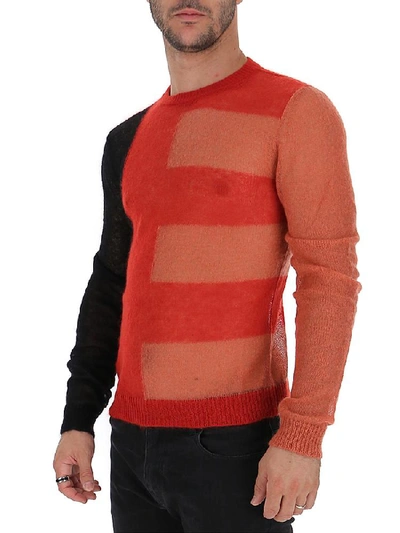 Shop Rick Owens Colour Block Sweater In Multi