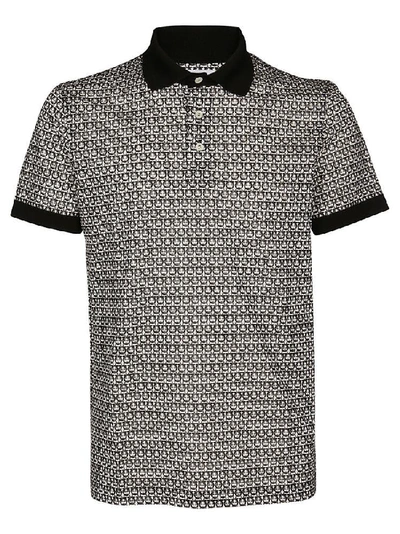 Shop Ferragamo Salvatore  Patterned Polo Shirt In Multi