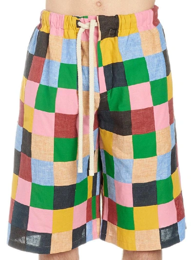 Shop Loewe Patch Print Shorts In Multi