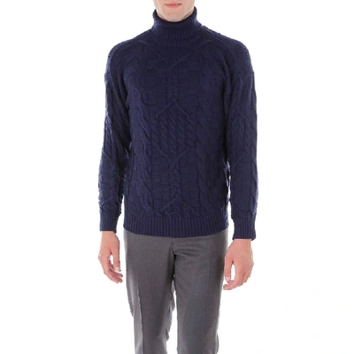 Shop Etro Turtleneck Sweater In Blue