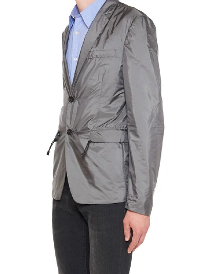 Shop Prada Nylon Jacket In Grey