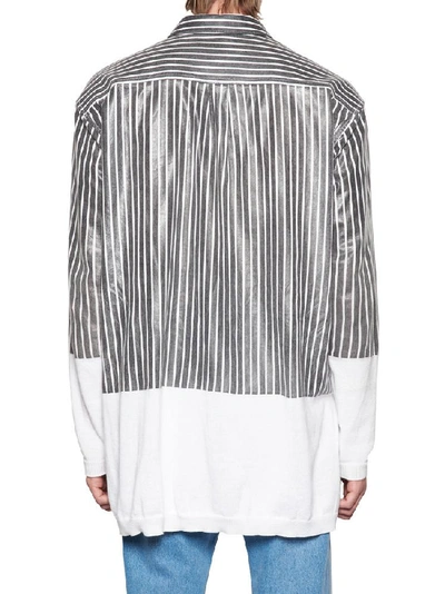 Shop Y/project Striped Panel Shirt In Multi