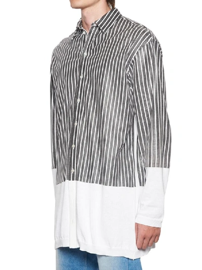 Shop Y/project Striped Panel Shirt In Multi