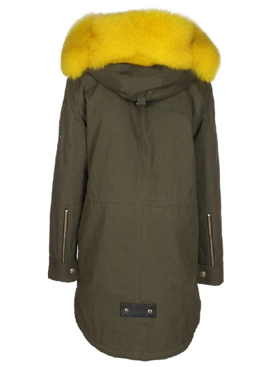 Shop Moose Knuckles Fur Trim Hooded Jacket In Multi