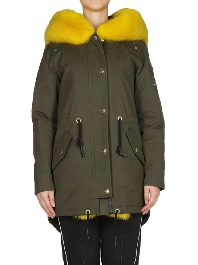 Shop Moose Knuckles Fur Trim Hooded Jacket In Multi