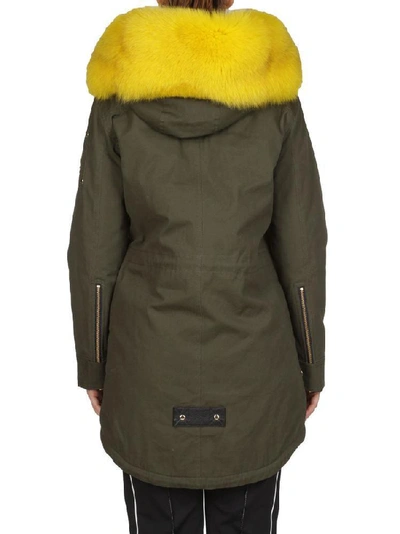 Shop Moose Knuckles Fur Trim Hooded Jacket In Multi