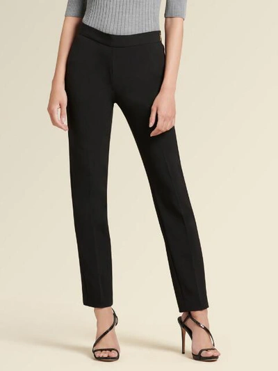 Shop Donna Karan Women's Straight Leg Zip-up Pant - In Black