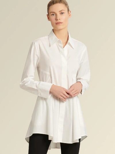 Shop Donna Karan Women's Flare Button-up Shirt - In White
