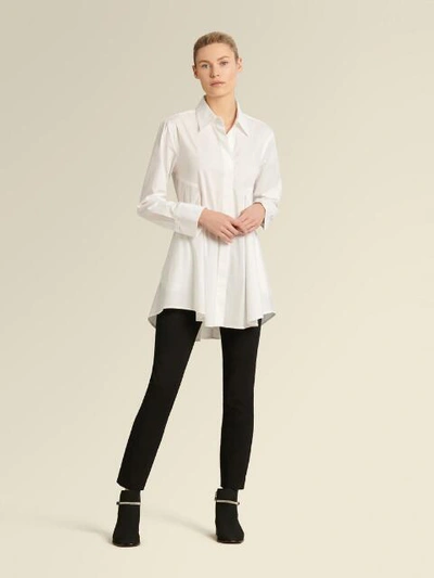 Shop Donna Karan Women's Flare Button-up Shirt - In White